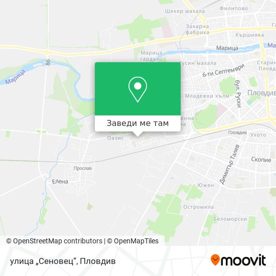 улица „Сеновец“ карта