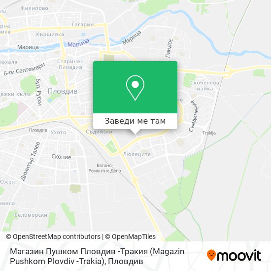 Магазин Пушком Пловдив -Тракия (Magazin Pushkom Plovdiv -Trakia) карта