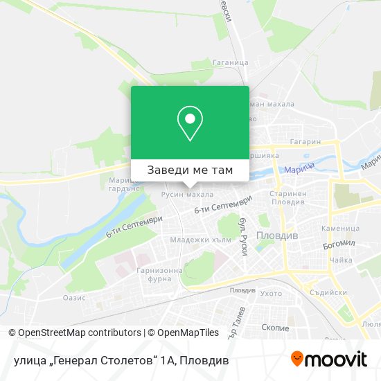 улица „Генерал Столетов“ 1А карта