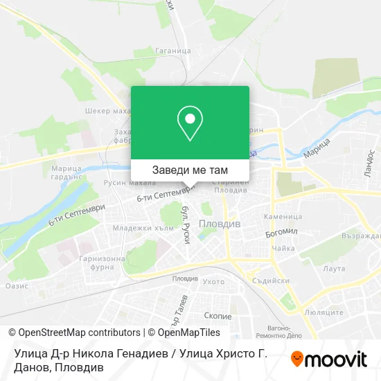 Улица Д-р Никола Генадиев / Улица Христо Г. Данов карта