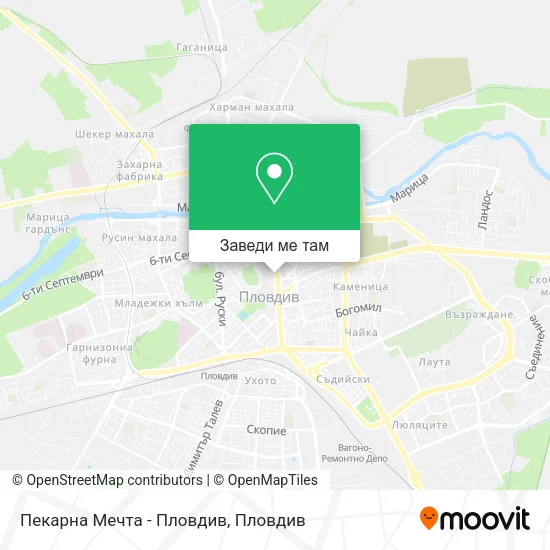 Пекарна Мечта - Пловдив карта