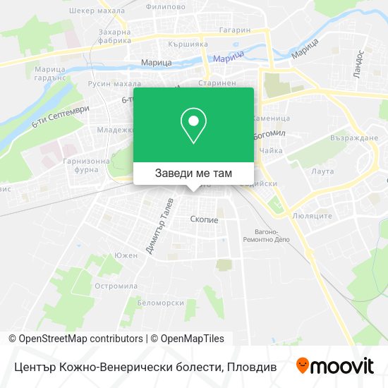 Център Кожно-Венерически болести карта