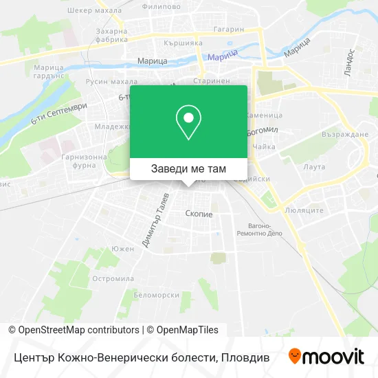 Център Кожно-Венерически болести карта
