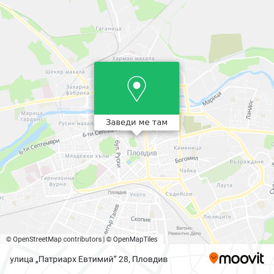улица „Патриарх Евтимий“ 28 карта