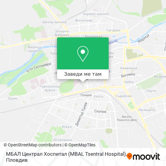 МБАЛ Централ Хоспитал (MBAL Tsentral Hospital) карта