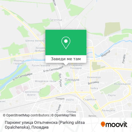 Паркинг улица Опълченска (Parking ulitsa Opalchenska) карта