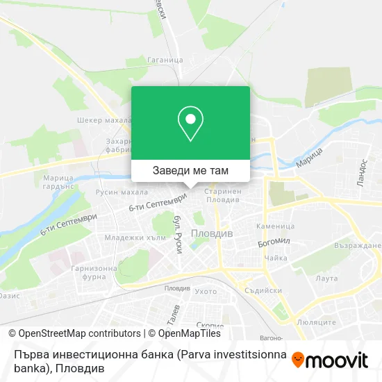 Първа инвестиционна банка (Parva investitsionna banka) карта