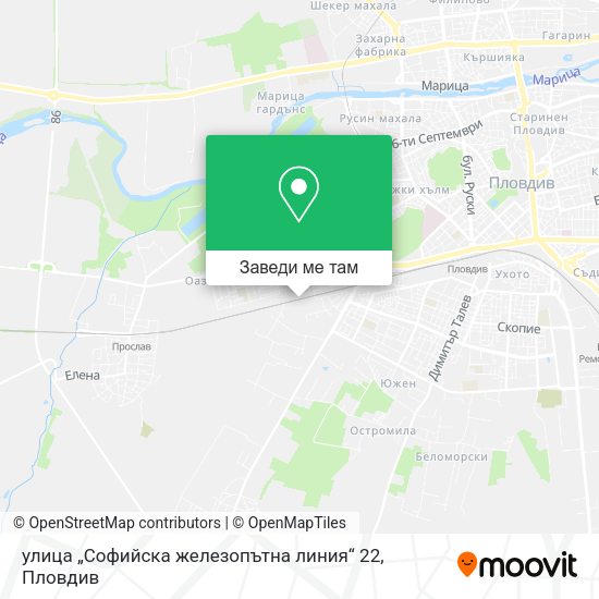 улица „Софийска железопътна линия“ 22 карта