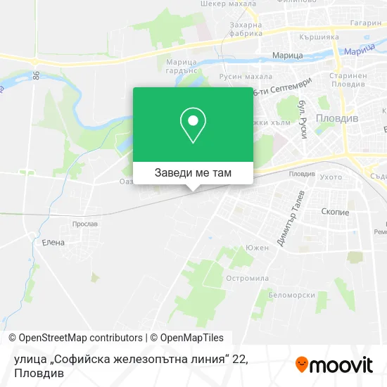 улица „Софийска железопътна линия“ 22 карта