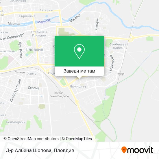 Д-р Албена Шопова карта