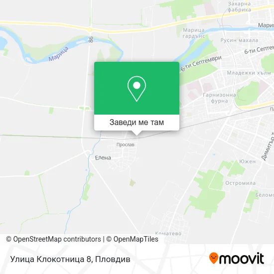 Улица Клокотница 8 карта