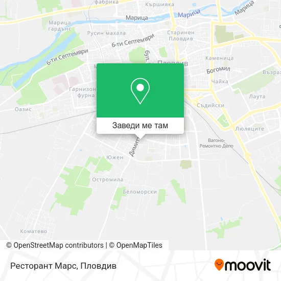 Ресторант Марс карта