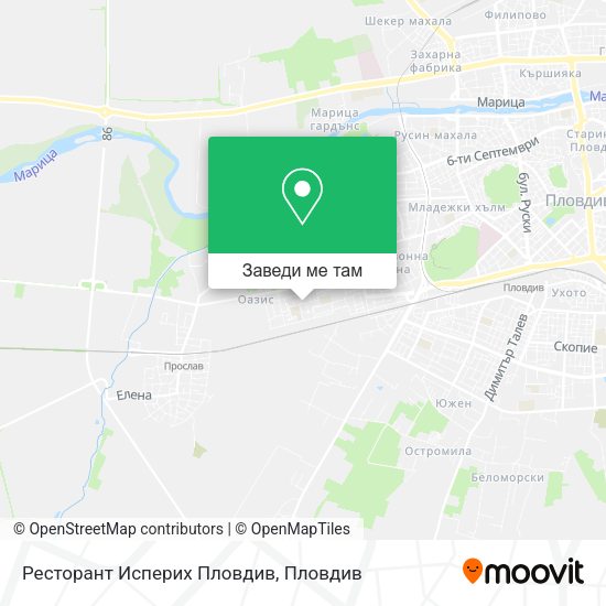 Ресторант Исперих Пловдив карта