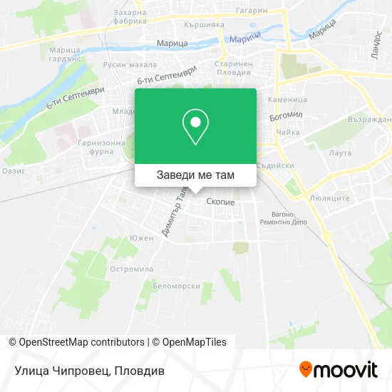 Улица Чипровец карта