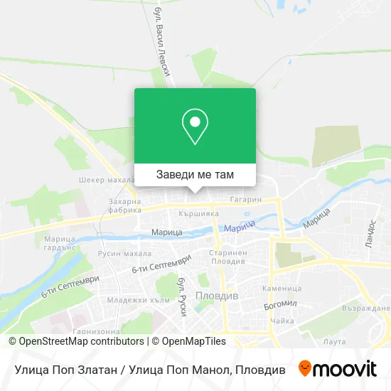 Улица Поп Златан / Улица Поп Манол карта
