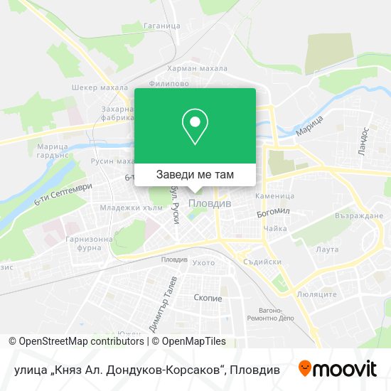улица „Княз Ал. Дондуков-Корсаков“ карта