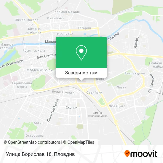 Улица Борислав 18 карта