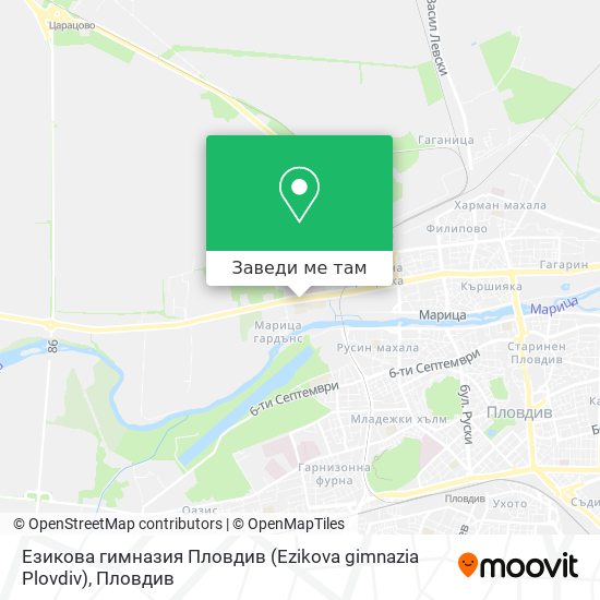 Езикова гимназия Пловдив (Ezikova gimnazia Plovdiv) карта