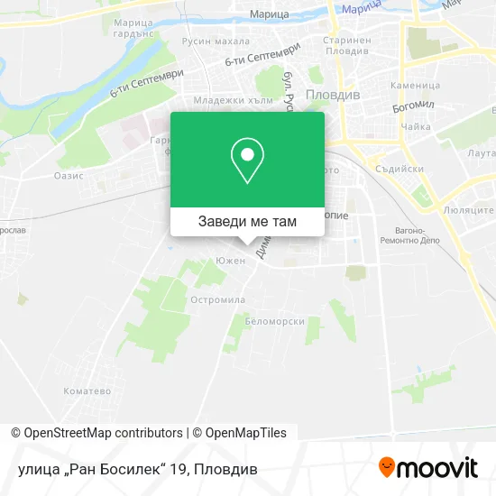 улица „Ран Босилек“ 19 карта
