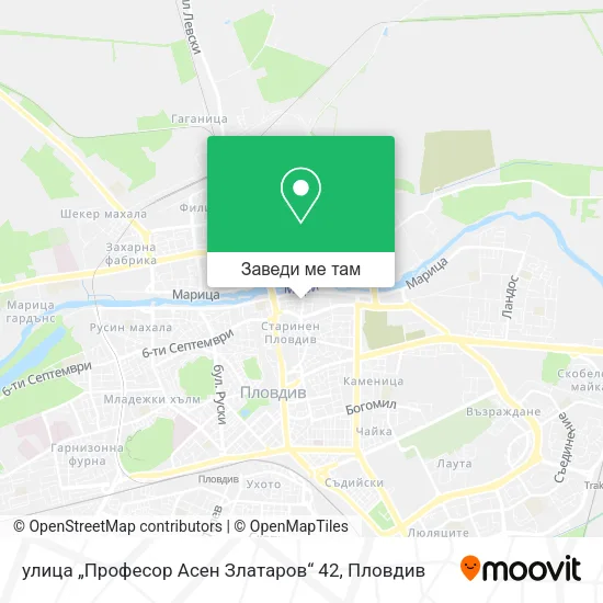 улица „Професор Асен Златаров“ 42 карта