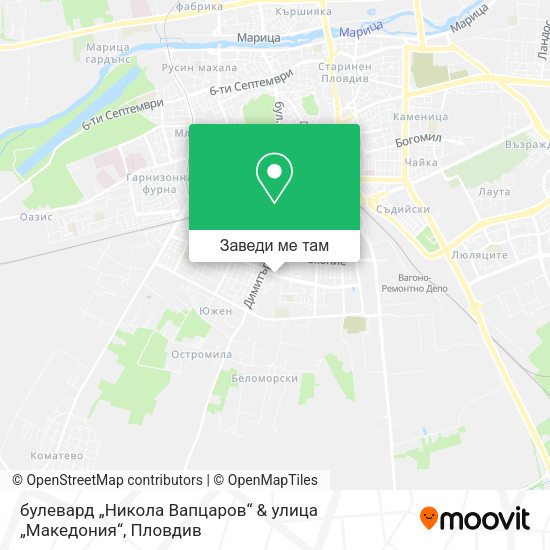 булевард „Никола Вапцаров“ & улица „Македония“ карта