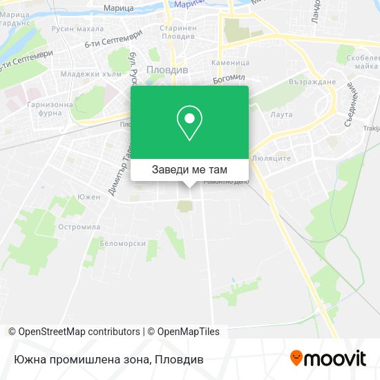 Южна промишлена зона карта