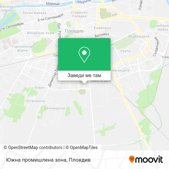 Южна промишлена зона карта