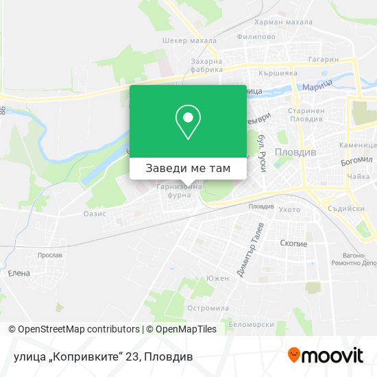 улица „Копривките“ 23 карта