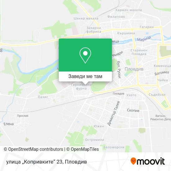 улица „Копривките“ 23 карта