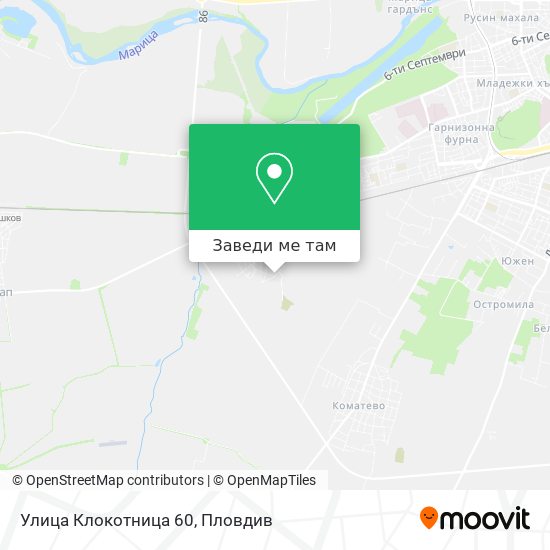 Улица Клокотница 60 карта