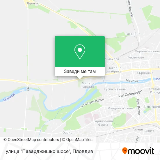 улица "Пазарджишко шосе" карта