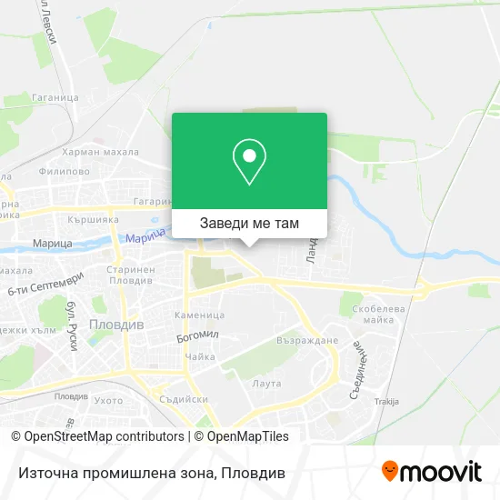 Източна промишлена зона карта