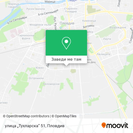 улица „Тухларска“ 51 карта