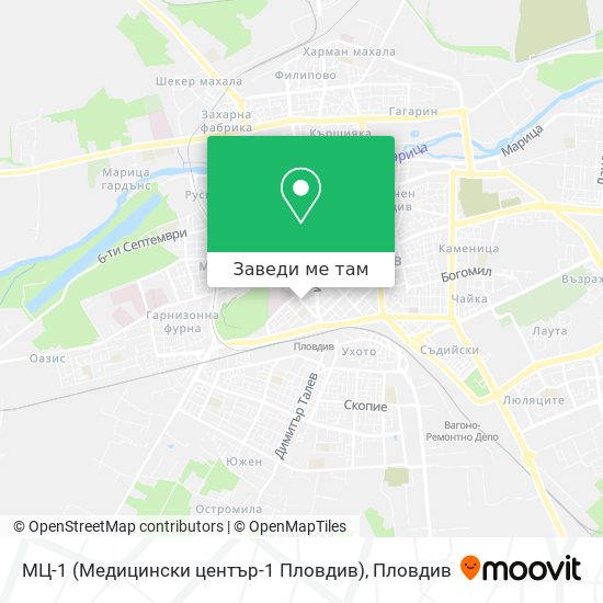 МЦ-1 (Медицински център-1 Пловдив) карта