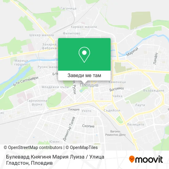 Булевард Княгиня Мария Луиза / Улица Гладстон карта