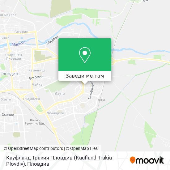 Кауфланд Тракия Пловдив (Kaufland Trakia Plovdiv) карта