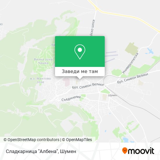 Сладкарница "Албена" карта