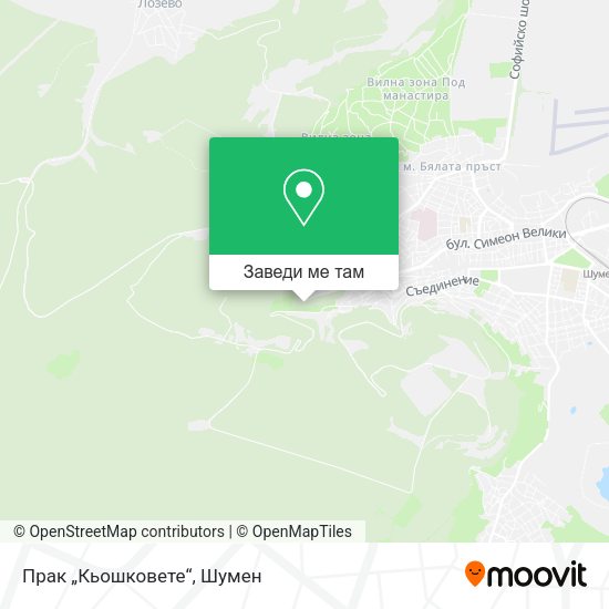 Прак „Кьошковете“ карта