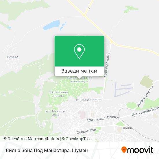 Вилна Зона Под Манастира карта