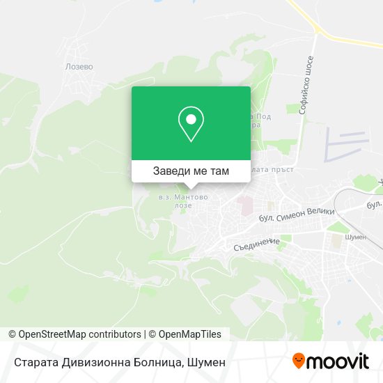 Старата Дивизионна Болница карта