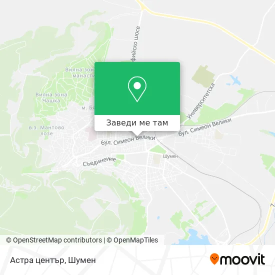 Астра център карта