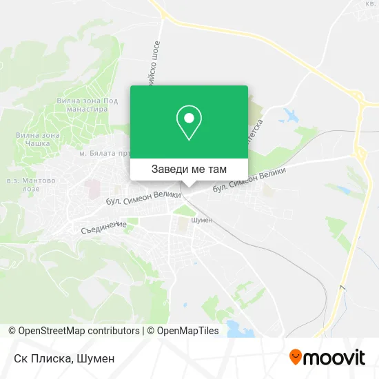 Ск Плиска карта