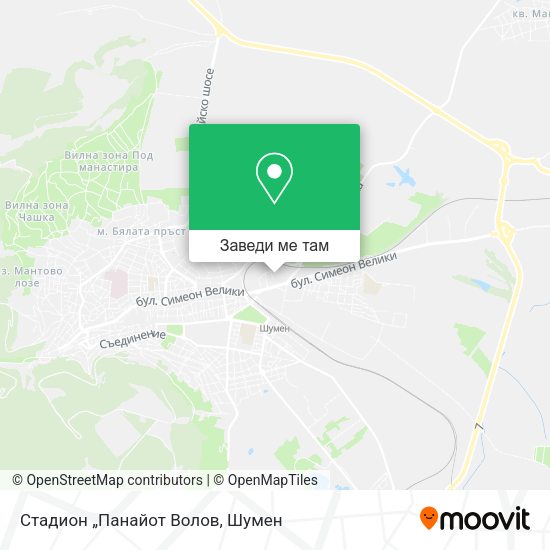 Стадион „Панайот Волов карта
