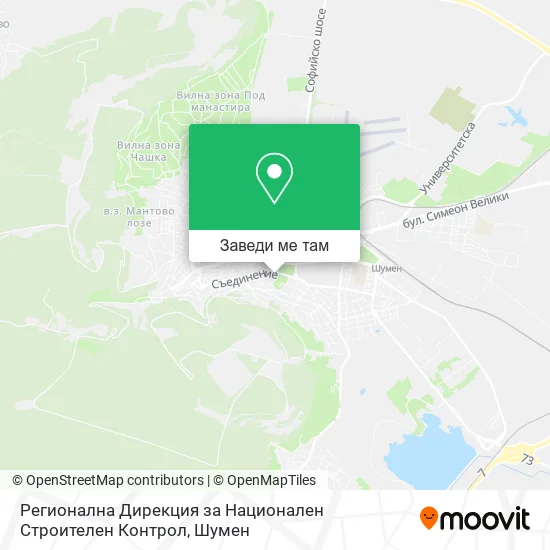 Регионална Дирекция за Национален Строителен Контрол карта