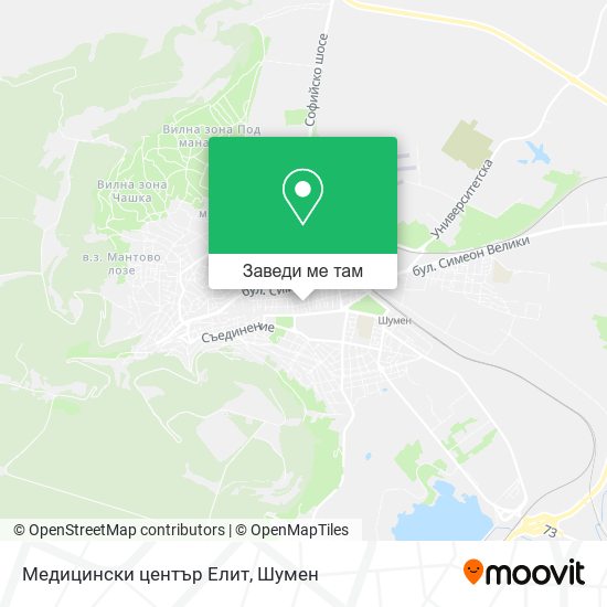 Медицински център Елит карта