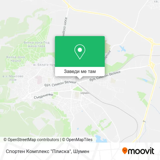 Спортен Комплекс "Плиска" карта