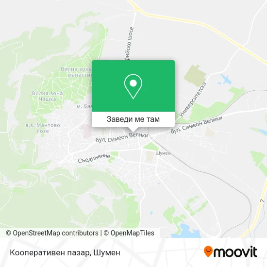 Кооперативен пазар карта