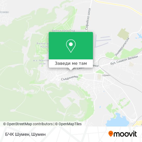 БЧК Шумен карта