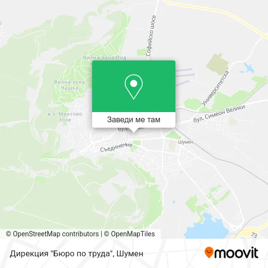 Дирекция "Бюро по труда" карта