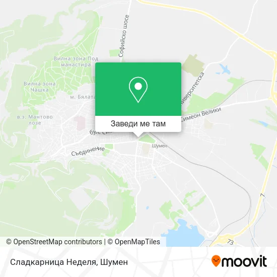 Сладкарница Неделя карта